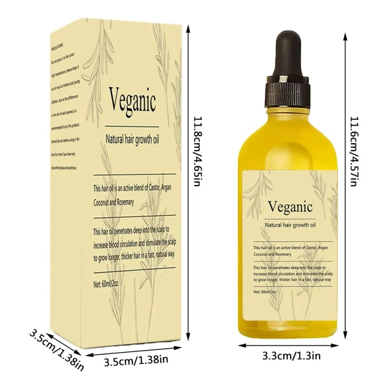 Aceite Para El Crecimiento Del Cabello Kisinly Veganic Rosem
