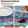 Opstellen Boho Vinyl Round Tablecloth Waterproof Fitted Table Cloth Summer