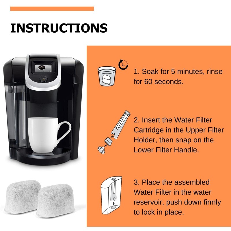Premium 6-Pack Keurig Compatible Water Filters Replacement by Fanativita, Fit