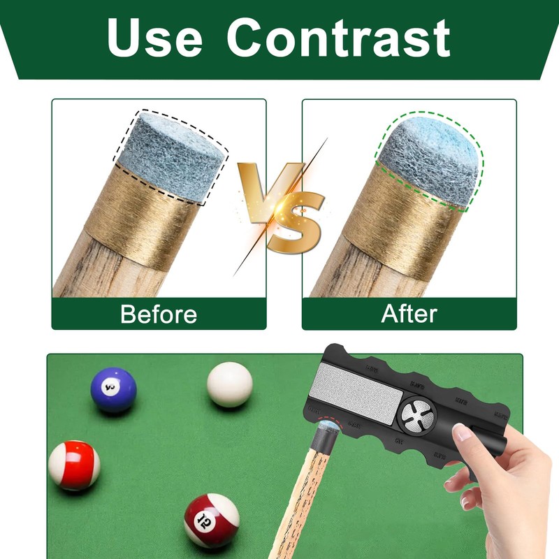 5 in1 Cue Tip Shaper, Snooker Cue Tip Shaper Tool,