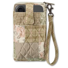 Bella Taylor Cell Phone Wallet for Women | with Detachable Wristlet, Smartphone Pocket and RFID Protection | Cameo Rose Patchwork