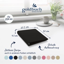 goldbuch 37935 Foto Ringbuch, Bella Vista, Foto Album 26 x 32 cm, Fotobuch Ordner aus Leinen, Fotoordner zum Selbstgestalten und Befüllen, Format DIN A4, ideal für Reise & Urlaub, Schwarz
