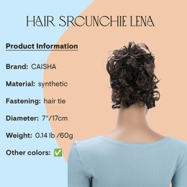 PRETTYSHOP Hairpiece Hair Scrunchie Updo Bridal Hairstyles Voluminous Curly Messy Bun Ash Grey Mix G22L