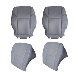SHTLYH Driver & Passenger Bottom & Lean Back Perforated Leather Seat Cover Gray Replacement for 2003-2009 Toyota 4Runner Limited