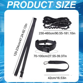 Fleymu Swimming Resistance Belt Adult Pool | 2.5-7.5 m Adjustable | Adult Swimming Aid for Effective Training Any Swimming Pool Without Countercurrent System | Swimming Trainer with Premium Band