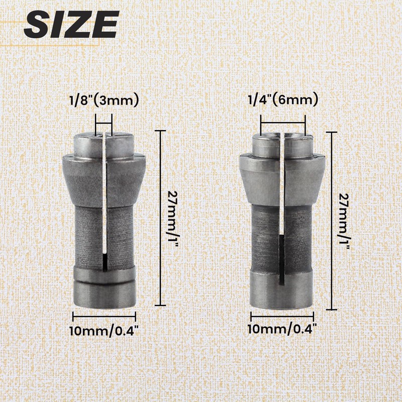 LEONTOOL 4 Pcs Die Grinder Collet Grinding Machine Clamping Collet