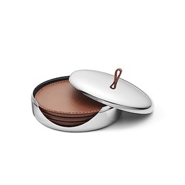 Georg Jensen 10016977 Coaster Set of 4 MANHATTAN Silver