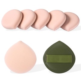 ZEYIYER 5 x make-up sponge, make-up sponge, foundation blending beauty sponge, make-up sponge for liquid, cream and powder, latex-free and vegan make-up sponges (green)