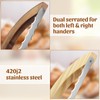 Yummy Sam 2PCS 15.7'' Bread Knife, Double-Sided Serrated Knife for