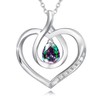 AGVANA June Birthstone Jewelry Alexandrite Necklace for Women Sterling Silver