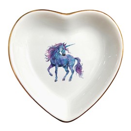 Clover89 Galaxy Unicorn Ring Dish – Ceramic Jewelry Ring Holder Dish Trinket Tray – Funny Unicorn Birthday, Christmas Gifts for Women,Her,Unicorn Lovers, Adults,Bestie,Friends