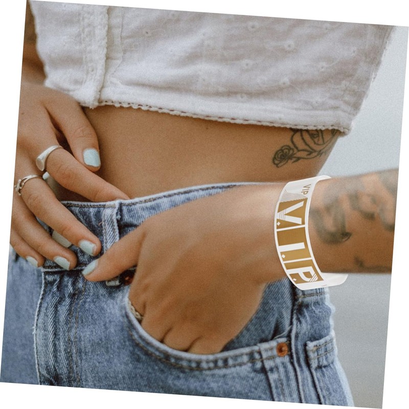 Gatuida Wrist Bands for Events 100pcs Paper Wristbands Comfort Fit