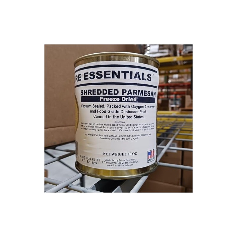 Freeze Dried Shredded Parmesan Cheese 25 Year Shelf Life 10