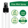 Lisapack 1oz Small Plastic Spray Bottle (12 Pack) Empty Mini