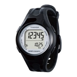 YAMASA Yamasa TM-450B/S Wristwatch Pedometer, Pedometer, Radio Wave, Digital, 1.4 inches (36 mm), Black, Silver, For Walking, Walking, Walking, Genuine Domestic Product, Genuine Product