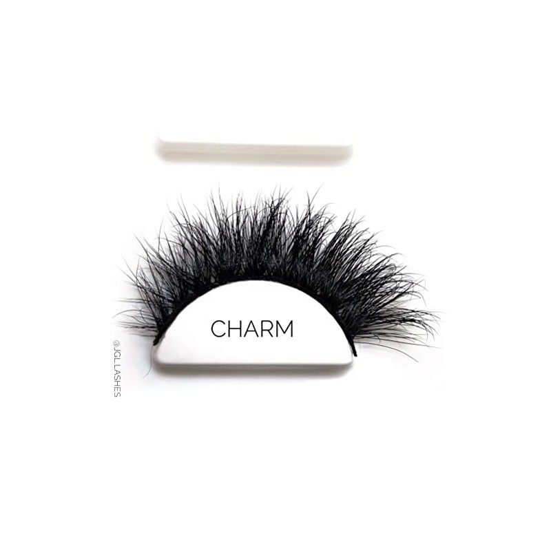 Pestañas modelo CHARM, Faux Mink efecto 3D, reutilizables hasta 25