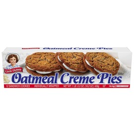 Little Debbie Oatmeal Creme Pies, 72 Soft Oatmeal Cookies with Creme (6 Boxes), 1.01 Pound (Pack of 6)