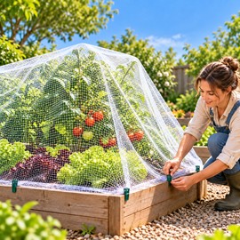 Transparent Anti-Bird Netting for Garden, Grapes, Orchard & Fishpond – Lightweight PP Protective Mesh, Multiple Sizes