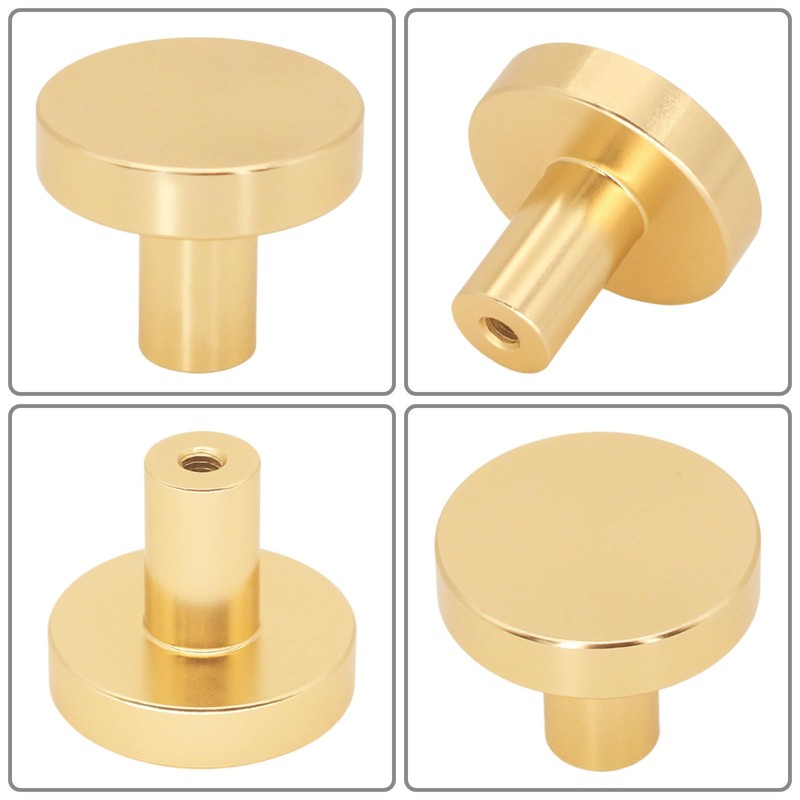 HANIHUA 20 Pack Gold Cabinet Knobs for Dresser Drawer Knobs,