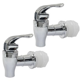 Murtenze Spigot for Beverage Dispenser, Silver Drink Dispenser Replacement Spout Push Style Faucet for Beverage Dispenser Spigot Replacement Glass Water Dispenser Spout (2 PACK)