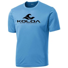 Joe's USA Koloa Surf Co Wave Logo All Sport Training T-Shirts - 4X-Large - Carolina/Black Logo