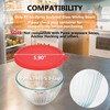 Viotiin Silicone Replacement Lids for Pyrex 7401-s 3-Cup Sculpted Glass