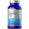 Aceite de pescado de salmn salvaje Alaskan, 3000 mg, 180 cpsulas de gel suave, sin gluten, sin OMG, alta potencia, excelente fuente de cidos grasos...