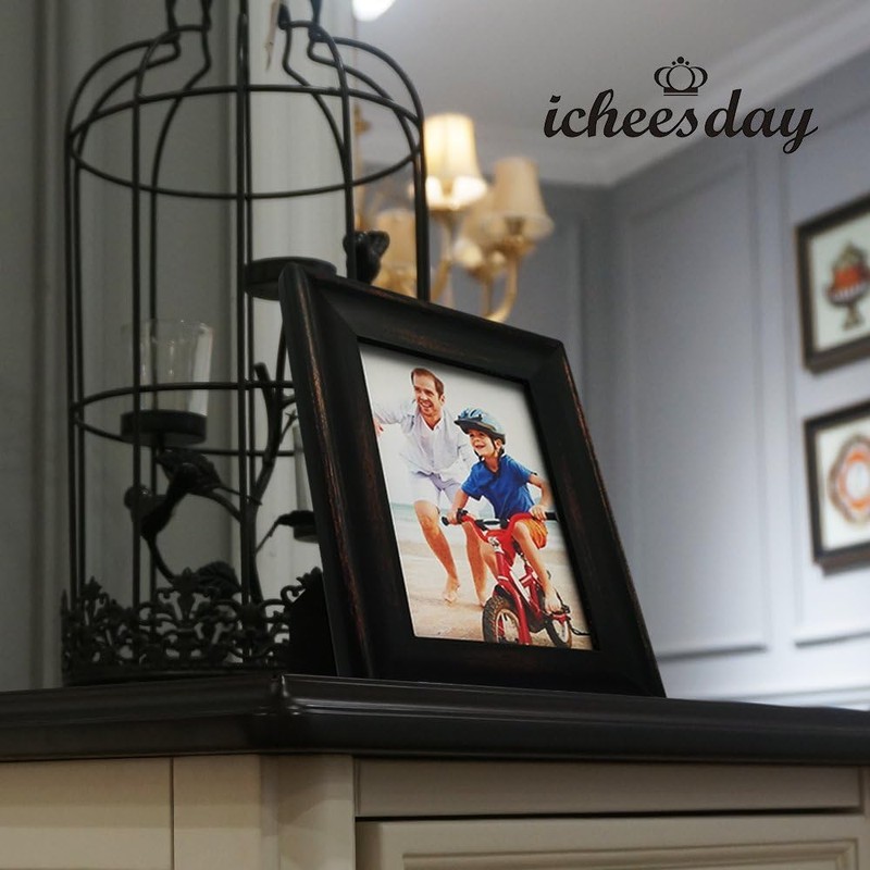 icheesday Rustic Picture Frame 5x7,Table Top or Wall Hanging Photo