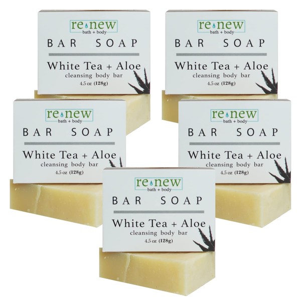 renew bath + body Natural Bar Soap, White Tea &