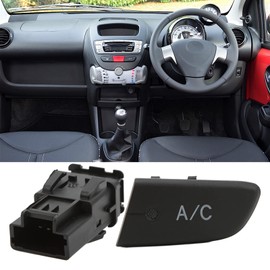 A/C System Push Button Switch, 6554KX Car Air Conditioning Switch AC Switch Push Button for Citroen C1 2005-2014 107 2005-2014 Aygo Mk1