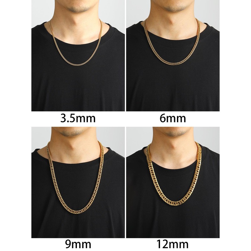 ChainsHouse Kihei Necklace, Men's, Chain Only, Rustproof, Stainless Steel, Silver,