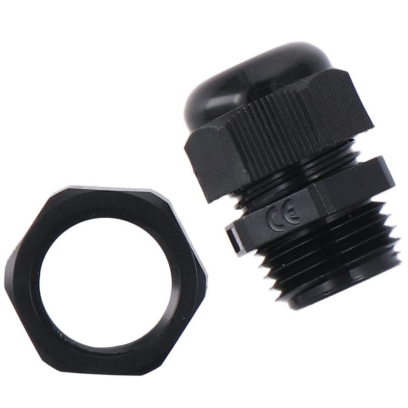 Fudeshe Conduit Fittings,Strain Relief Cord Connector 10 Pcs Plastic Black