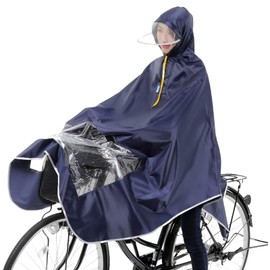 It's rainy Itinchs Rainy Poncho, Bicycle, Motorcycle, Raincoat, Brim Hat, Unisex, One Size Fits Most, Navy