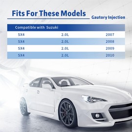 Gautory - Boquilla inyectora de combustible compatible con Suzuki SX4 2.0L 2007 2008 2009 reemplaza 15710-65J00 4 piezas