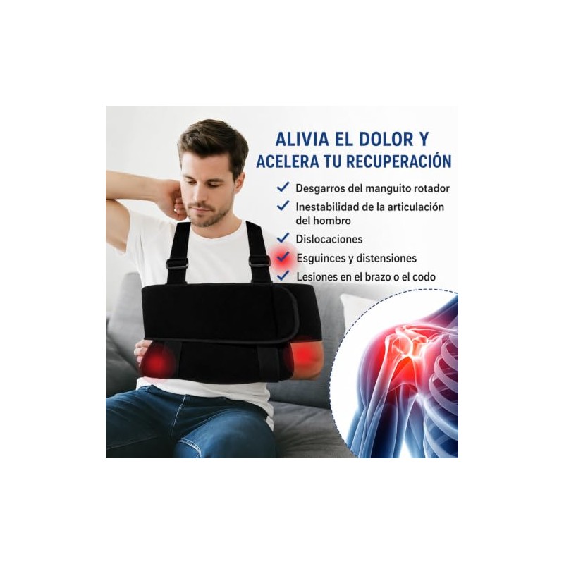 Cabestrillo para Brazo Adulto, Inmovilizador de Hombro Universal