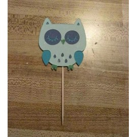 Unbranded Lot of 12 Owl Cupcake Toppers!!