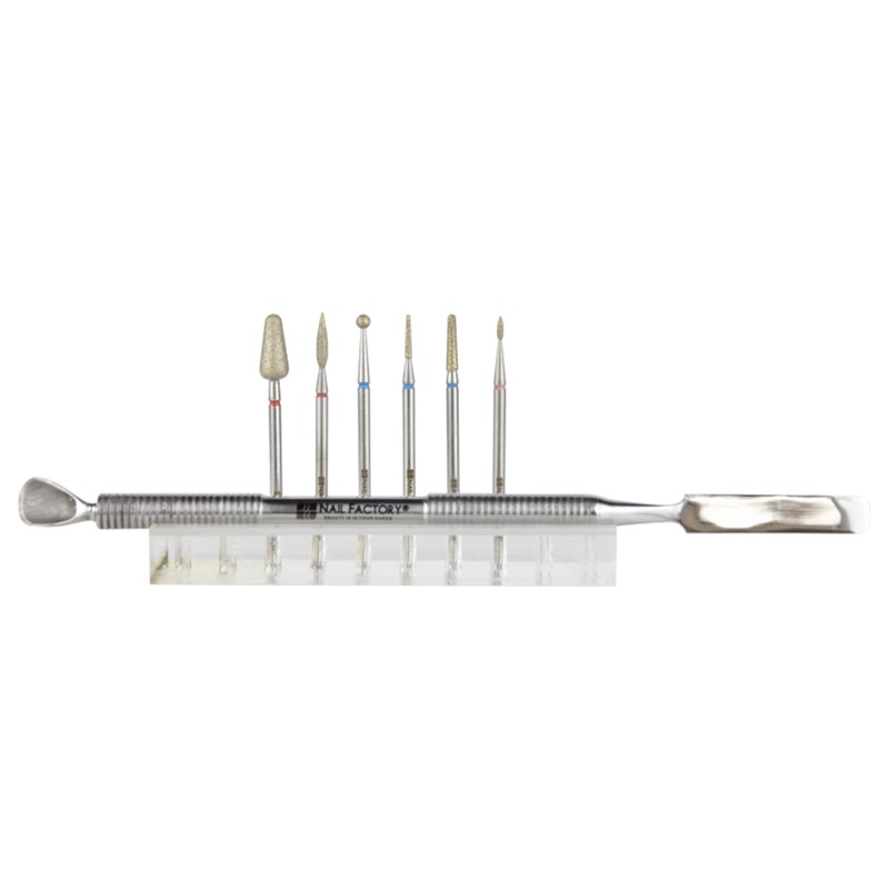 NAIL FACTORY - KIT PUNTAS MANICURE RUSO PARA PULIDORA, TALADRO,