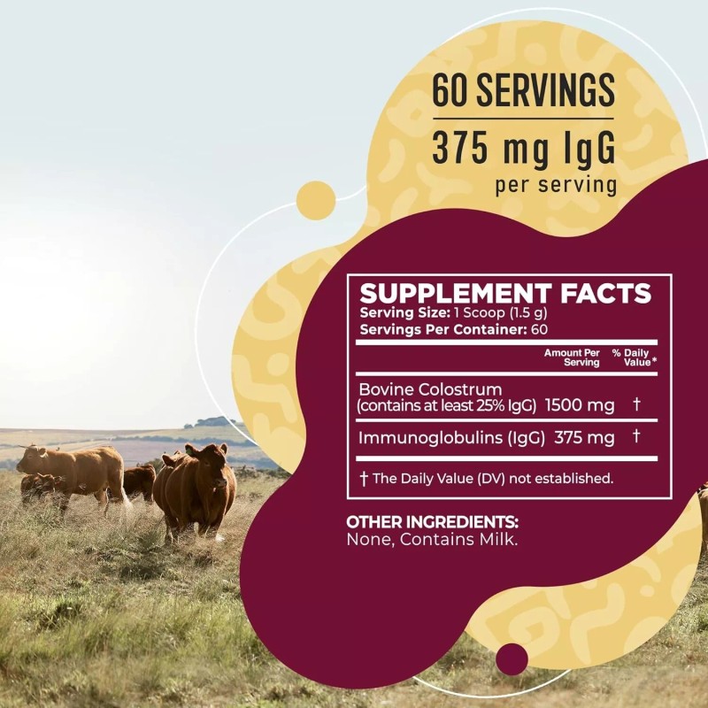 InstaSkinCare Bovine Colostrum Powder Highly Concentrated Pure Bovine 3.17 oz
