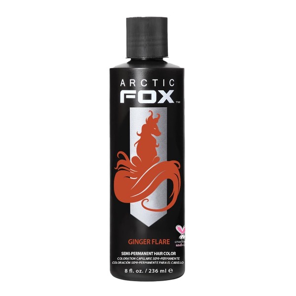 ARCTIC FOX CRUELTY FREE 100% VEGAN SEMI PERMANENT HAIR COLOUR DYE (236 ml, GINGER FLARE)