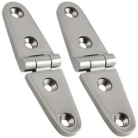 2 stainless steel hinges, long, 103 mm x 27 mm, stainless steel A4 door hinge fitting, door hinge