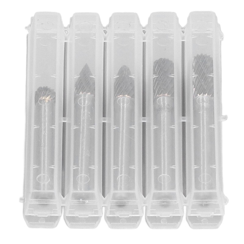 5Pcs Rotary File Bit 2 Pattern Woodworking Grinding Head Drill