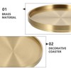 Kichvoe Brass Coasters for Drinks Bronze Gold Coasters Small Brass