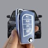 Yuebutor Key Fob Cover Case Compatible with Toyota Camry RAV4