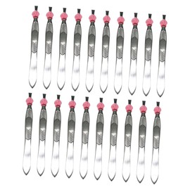 Housoutil 24pcs Stainless Steel Eyebrow Arrow Pattern and Heart Shape Buckle Multi-functional Hair Removal Tools for Precision Grooming and Travel Use