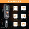 KNKCS Digital Lux Meter, 0-200,000 Light Meter for Plants with