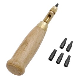 fogman Leather Craft Drill Screw Punch Tool Silent Leather Cloth Tool Set of 6 Sizes