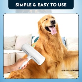 Opucore Pet Hair Remover Roller + Grooming Gloves Professional Kit- Dog & Cat Fur Lint Remover with Massage Gloves for Furniture Couch Carpet Car Seat