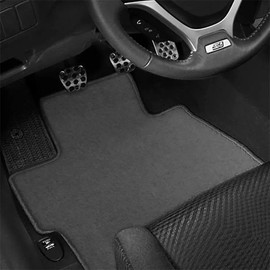 Car Floor Mats for Honda Civic 2006-2011,Nylon Red Carpet All Weather Waterproof Auto Liners Foot Pads Set