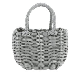 Murataya Vinyl Basket Bag P.P Petite Bag Gray 9988