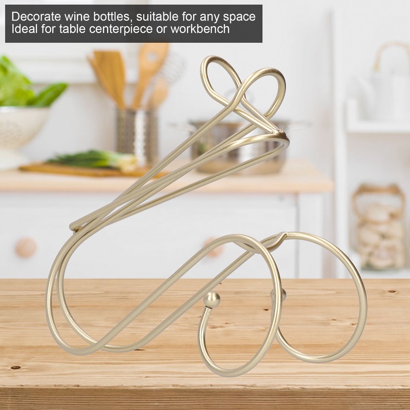 Wine Rack Holder Counter Table Top Free Standing Metal Modern